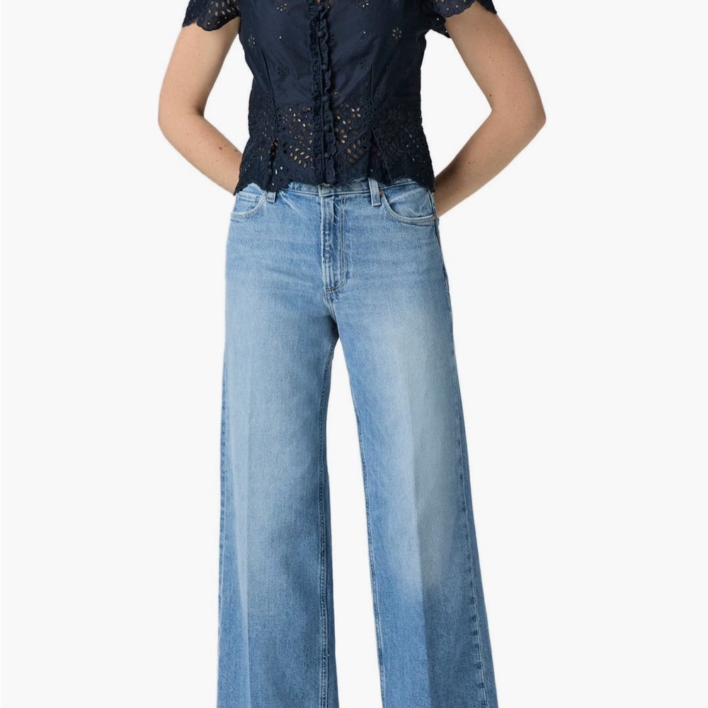 Paige Anessa 31” Classic Blue Wide-Leg Women Jeans